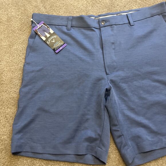 CALLAWAY Men's Golf Shorts Opti Dri 9” Inseam Sun Protection Blue Size 40 - Picture 5 of 8